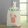 thumbnail image 2 of Personalization Mall Bunny Monogram 14" x 10" Canvas Tote Bag, Pink, D, 2 of 3