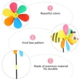 thumbnail image 3 of Shisuyan 5pcs Three-dimensional Cartoon Animal Windmill Plastic Animal Windmill for Kids, 3 of 8