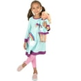 thumbnail image 2 of Leveret Girl and Doll Cotton Dress Aqua Unicorn 3 Year, 2 of 4