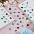 thumbnail image 5 of 48Pcs 6 Styles Natural Heart Stone Charms Love Pendants Colorful Gemstone Charm Smooth Stone Dangle Charms Tiger Eye Charms with Brass Loops for Jewelry Making, 5 of 7