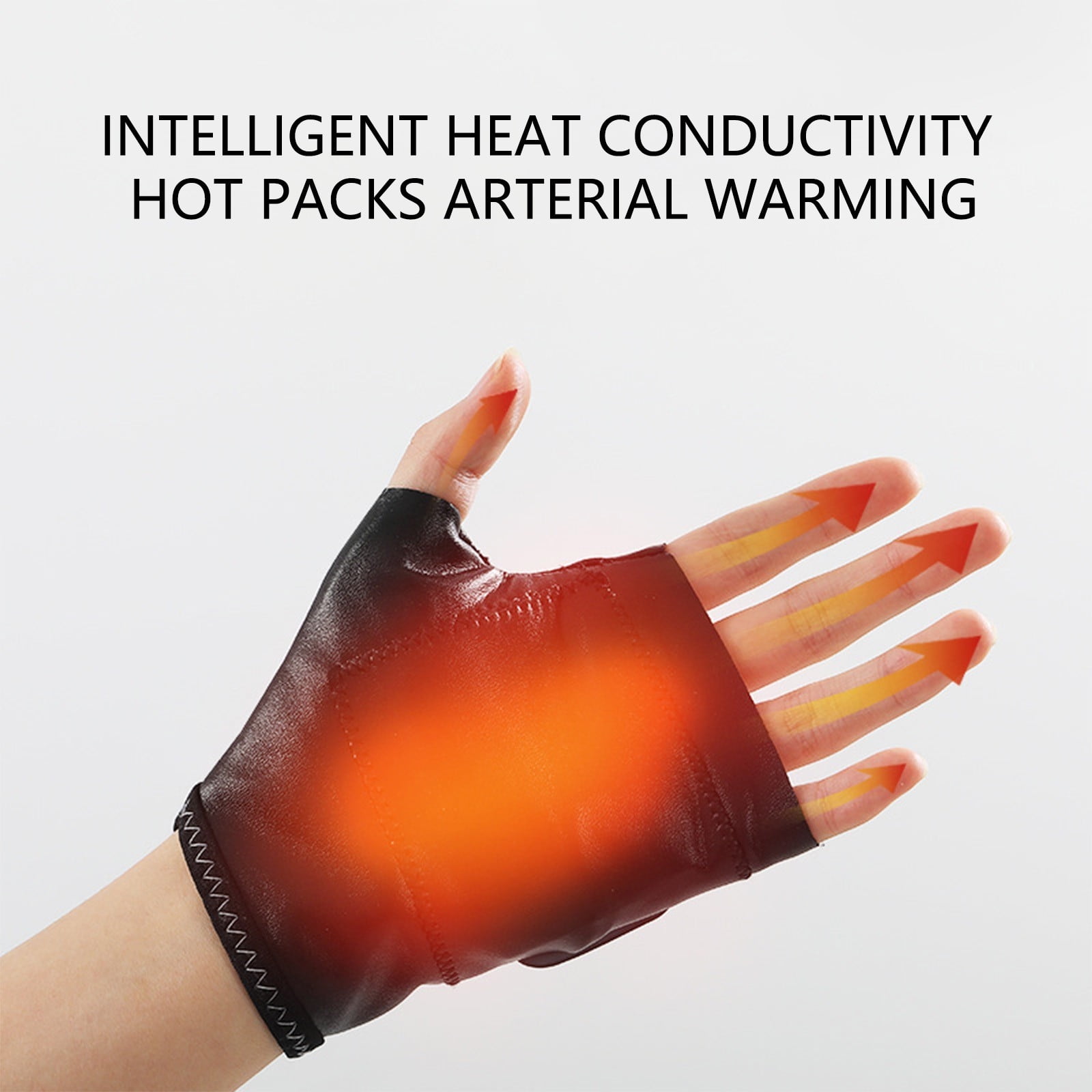 Smart Heating Gloves Three-Speed Temperature Control USB Powered Half-Finger Hand Warmer Soft Milk Silk Safe Winter Office Home Gaming Outdoor Use