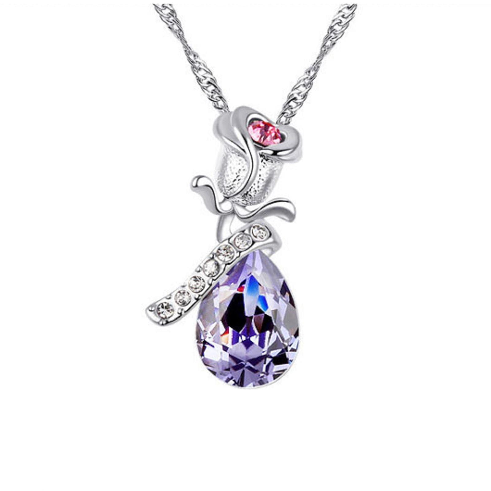 CS-DB CZ Crystal Pendants Silver Necklaces Cat and Dog
