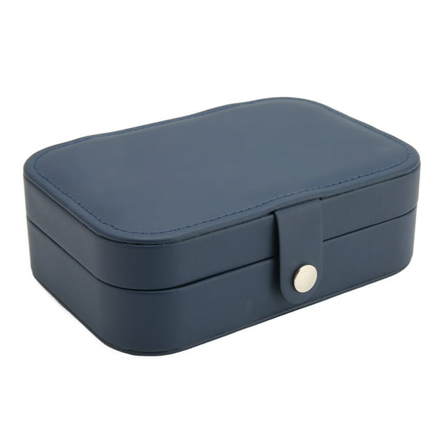 Caja de Joyería Portátil Bling Bling de Cuero PU Gran Capacidad Organizador de Joyas 2 Capas