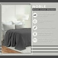 thumbnail image 3 of Superior Nobel Cotton Textured Chevron Woven Blanket, Full Queen, Charcoal, 3 of 10