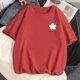 thumbnail image 1 of Camisetas Harajuku 100% de algodón para mujer, ropa con estampado Floral Kawaii, Tops Ulzzang y2k, Camiseta holgada de manga corta, 1 of 4
