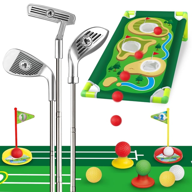Set de golf para niños pequeños Letapapa con palos de golf de longitud ajustable