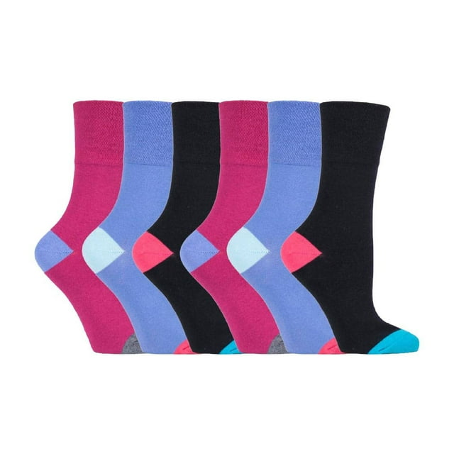 Gentle Grip - 6 Paires Chaussettes pour Femmes Gentle Grip Mi-Mollet Non Élastiques