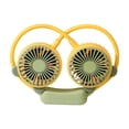 thumbnail image 1 of Ventilador de cuello portátil, ligero y silencioso, con 2 velocidades ajustables. Amarillo, 1 of 7