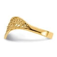 thumbnail image 2 of 14k Yellow Gold Diamond-Cut Filigree V-Shaped Ring, 2 of 6
