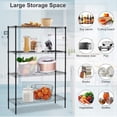 thumbnail image 6 of Dkelincs Adjustable Metal Shelf 4 Tier Wire Shelf Unit Total 1000 lbs Weight Capacity for Kitchen, Office, Black, 6 of 8