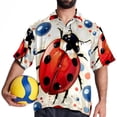 thumbnail image 4 of Seven Starred Ladybird Men's Casual Button Down Short Sleeve Hawaiian Printed Summer Beach Shirts, 4 of 6