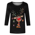 thumbnail image 4 of Srogem Family Christmas Shirt for Women Merry Bright Pullover Xmas Graphic T Shirt Crew Neck Long Sleeve Holiday Clothes, 4 of 4