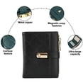 thumbnail image 3 of Monedero pequeño compacto de cuero para mujer con ventana de identificación, monedero para tarjeta de crédito MFZFUKR BST3000975-1, 3 of 5