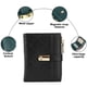 thumbnail image 3 of Monedero pequeño y compacto de cuero para mujer con ventanas de identificación, cartera para tarjetas de crédito, 3 of 5