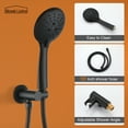 thumbnail image 4 of Boyel Living 10 in. Shower System Wall Mount Rain Dual Shower Heads for Bathroom Handheld 3.2 GPM Rainfall Shower Faucet Set 5-Spray Patterns with Hand Shower in Matte Black, 4 of 7