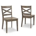 thumbnail image 1 of Homestyles Mountain Lodge Wood Dining Chair Pair in Gray, 1 of 13