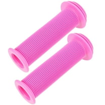 HONMEET 2Pcs Rosy Rubber Bike Handle Grips Non Slip Comfortable Shockproof Handlebar Covers