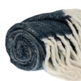 thumbnail image 3 of Super Soft Blue and White Chevron Handloomed Mohair Throw Blanket, 3 of 4