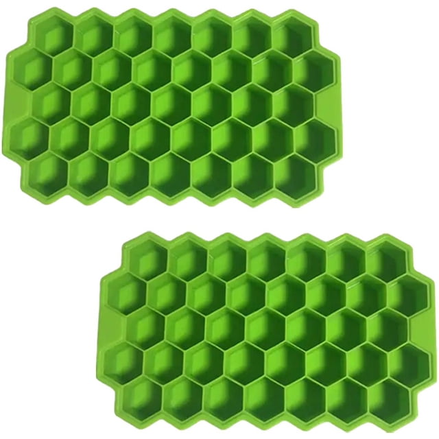 Bloques apilables SiliBlockGreen 2Pzas Verde Silicona 37Cavidades Grado Alimenticio Flexible. Chef Grill MXMSQ-002