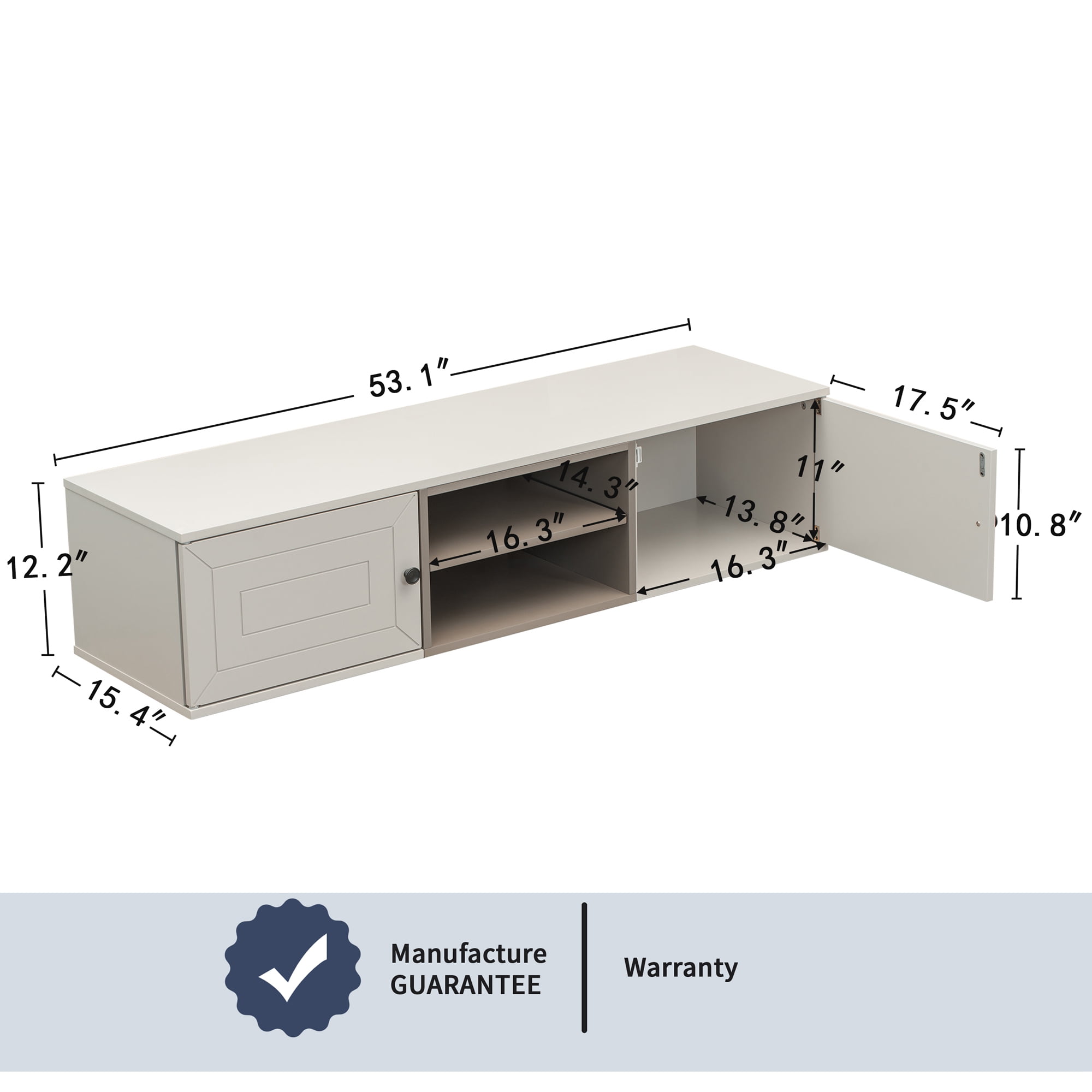 Resenkos Floating TV Stand Wall Mounted with Adjustable shelves, Modern High Gloss Entertainment Center for 70Inch TVs, Beige Resenkos Floating TV Stand Wall Mounted with Adjustable shelves, Modern High Gloss Entertainment Center for 70Inch TVs, Beige