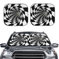 thumbnail image 2 of Saiise 3D Vortex Illusion for Foldable Car Sun Shades (2-Pack) Offer Sun Protection with an Easy-fold Design for Convenient Windshield Shading-Medium, 2 of 6
