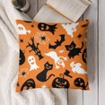 Bybiment 1 Pack Plush Throw Pillow Cover, Halloween Pattern Design Soft