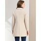 thumbnail image 5 of Abrigo de cuello de solapa vintage para mujer Abrigo de invierno medio largo de un solo pecho Blanco crema XL, 5 of 6