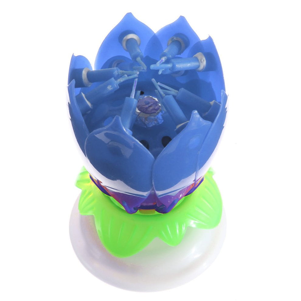 Magical Flower Happy Birthday Blossom Lotus Musical Candle Romantic Party Gift