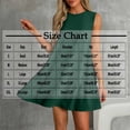 thumbnail image 2 of cocolona Summer Sleeveless Mini Dress Crew Neck Ruffle Flowy Tank Dress Fashion Casual Solid Color Holiday Beach Sundress L, 2 of 7