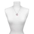 thumbnail image 3 of Delight Jewelry Silvertone Hot Pink Glitter Cat Gymnastics Ring Charm Necklace, 18", 3 of 4