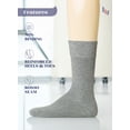 thumbnail image 3 of HUGH UGOLI Mens Cotton Dress Socks | Plain Colors, Regular Fit, Crew, Casual Socks | 3 Pack, Dark Gray, Shoe Size: 6-8, 3 of 7