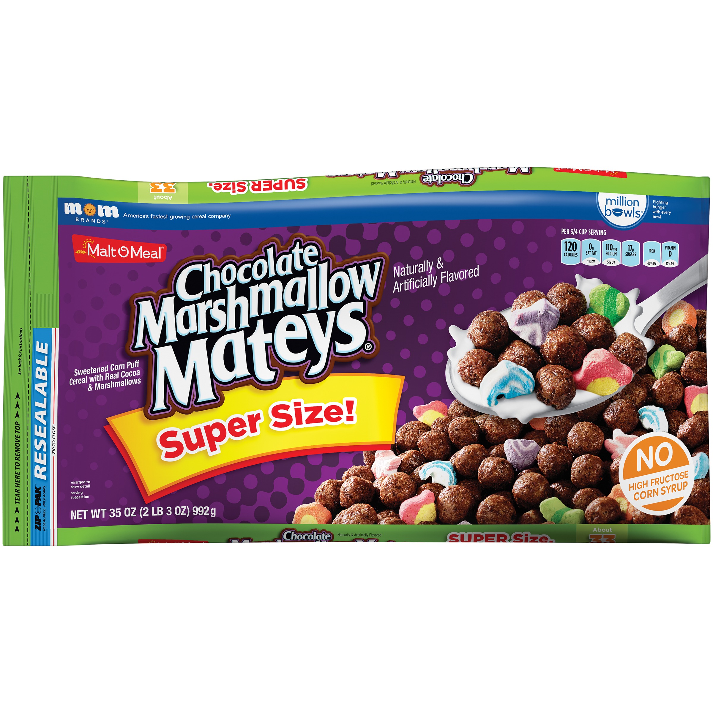 MaltOMeal® Chocolate Marshmallow Mateys® Cereal 35 oz. ZIPPAK