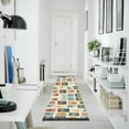 thumbnail image 4 of Yayeee Runner Rug for Bedroom 2'x6' Machine Washable Hallway Non Slip Mat, Beige Playful Stamp, 4 of 8