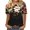 Black, variant on Fesfesfes Womens T Shirts Short Sleeve Women's Fashion Printed Short Sleeves Blouse Round Neck Casual Tops Tops for Women Casual Spring XL(US:10)