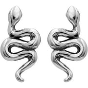 Boma Jewelry Sterling Silver Snake Stud Earrings