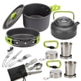 thumbnail image 2 of Camping Cookware Kits, Outdoor Camping Hiking and Picnic Kitchen Accessories Pots and Pans Stove ,Cups Camping Cooking Set, 2 of 18