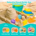 thumbnail image 2 of AuntyFey Collapsible Beach Toys for Kids, Sand Toys for Toddlers, Beach Toy Set with Collapsible Beach Buckets, Sandbox Toy with Castle Sand Mold and Large Shovels, 2 of 8