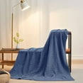 thumbnail image 4 of ZXNYH 90x90 Soft Cozy Acrylic Cable Knit Throw Blanket for Couch Sofa Bed, Rust, 4 of 8