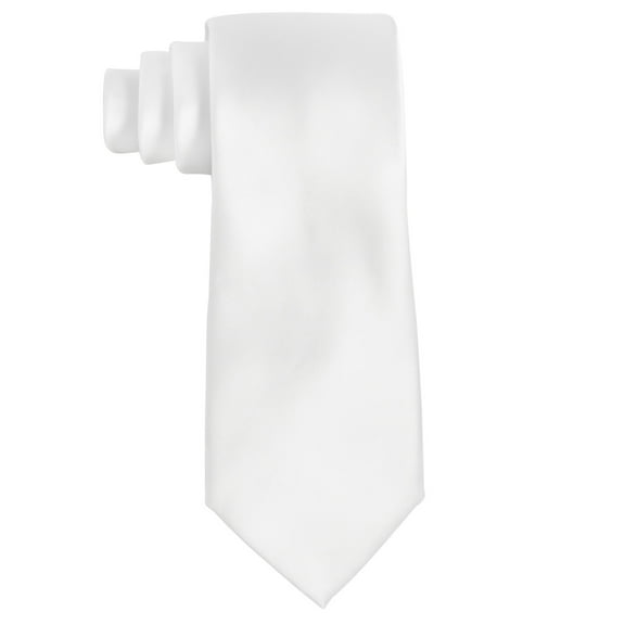 TAYION Mens Regular fit Tie Necktie One Size White Solid