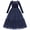 Blue, variant on IBTOM CASTLE Embroidery Flower Girl Velvet Tutu Dress for Kids Princess Birthday Party Pageant Wedding Dresses Fall Winter Clothes 5-6T Green