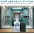thumbnail image 4 of Hard Water Stain Remover Paste with Polishing Pads – Calcium & Limescale Cleaner for Shower Glass, Shower Doors & Tiles, Includes 800 & 1200 Grit Pads, 500ml,16.9fl oz, 4 of 9