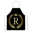 thumbnail image 1 of Delantal de cocina de lino con letra R, delantal impermeable para cocinar, baberos para adultos, Chefs Home Tmvgtek Para estrenar, 1 of 8