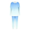 thumbnail image 4 of UAMVSH Jogging Suits for Women Long Sleeve Crew Neck Hoodie Tops with Jogger Pants Trendy Gradient Color 2 Piece Sweatsuit Sets(3X-Large,Light Blue), 4 of 4
