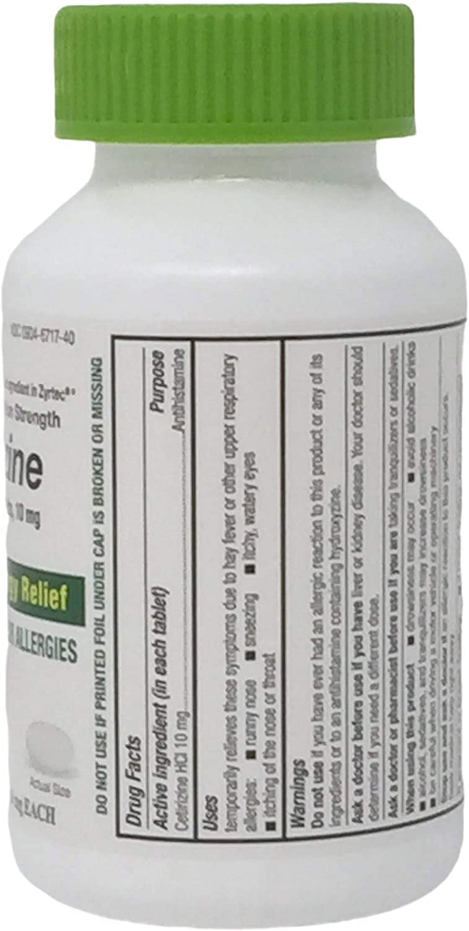 Major 904671740 All Day Allergy Relief Cetirizine 10mg 500 tabs (Pack of 2)