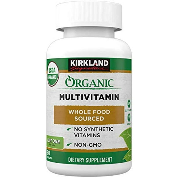 Kirkland Signature Expect More Organic Multivitamin, 80 Coated Tablets