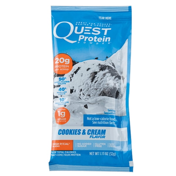 Quest Cookies and Cream Flavor Protein Powder 32g Sachets Pack of 8