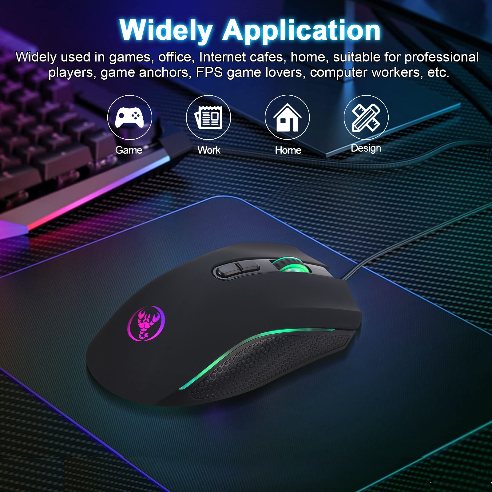 TSV RGB Wired Gaming Mouse with 4-Level DPI Adjustment photo 7