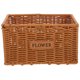 thumbnail image 1 of Cesta de flores tejida de ratán de imitación, cesta tejida de almacenamiento rústico, cesta de flores Rectangular, decoración, 1 of 6