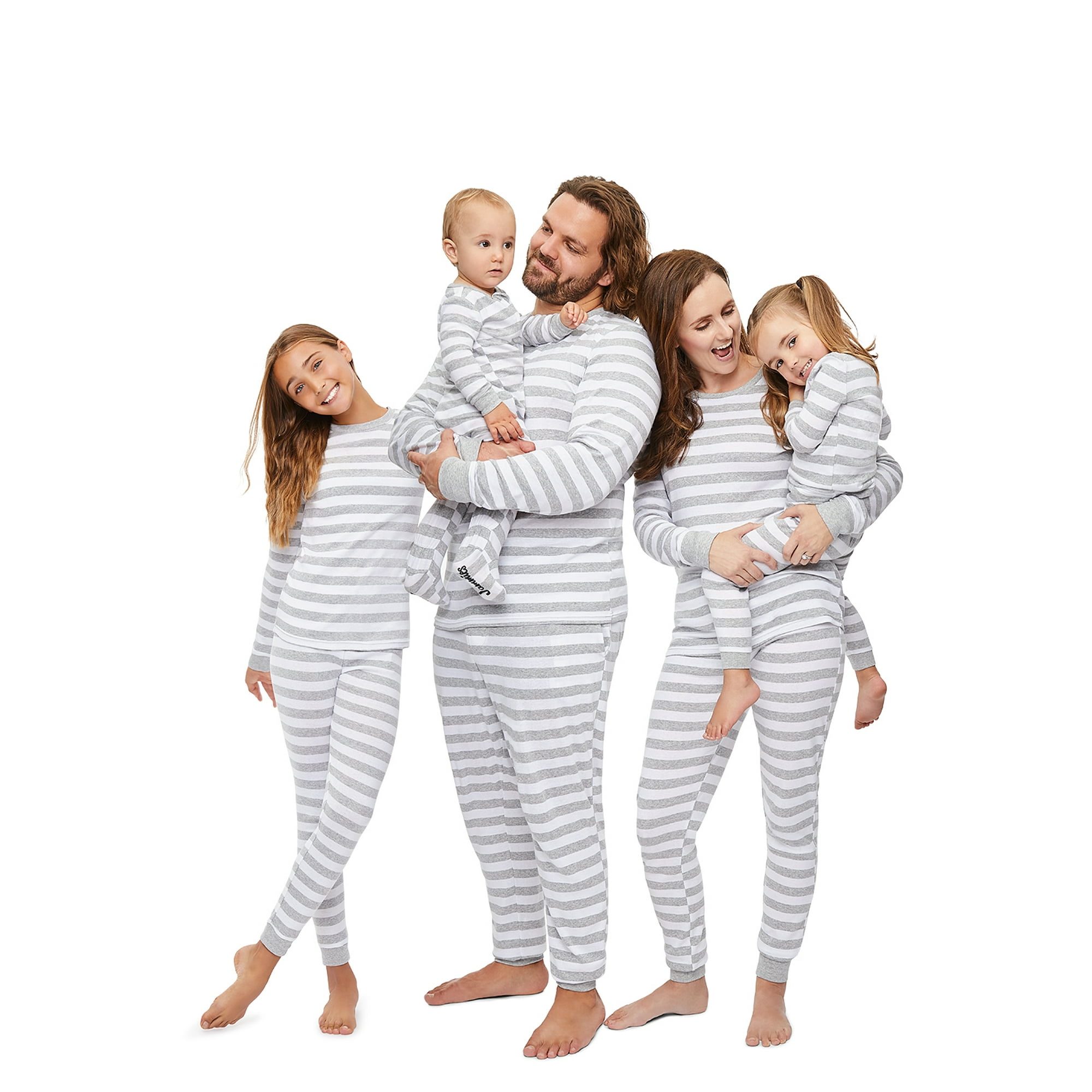 Jammin Jammies Matching Pajamas Striped 2 Piece Family Pajamas 100 Cotton Pajama Set for Women S Walmart