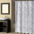 thumbnail image 2 of Fabric Shower Curtain, Modern Botanical Blue Tree Branch Pattern Bathroom Curtain with 12 Hooks Waterproof No Bad Odor Machine Washable Bath Curtains for Bathroom, Spa Room, Background Cloth, 66"x72", 2 of 6